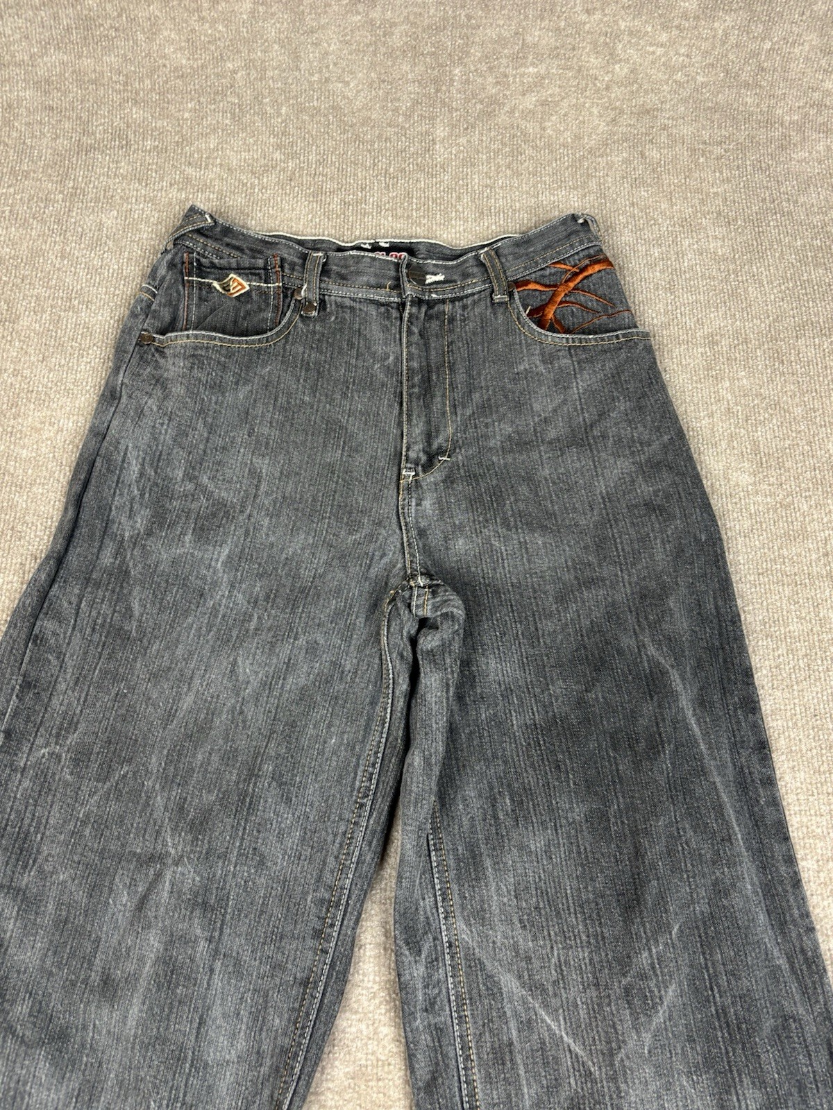 Vintage Y2K Enyce Jeans Womens Size 16 28×30 Embroidered Baggy 2000s