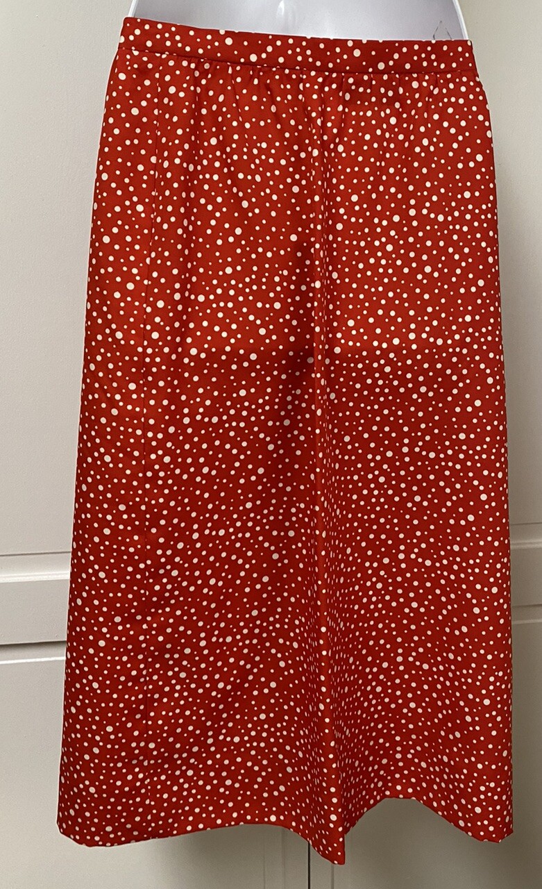 Vintage Young Traditions Red & White Tie Shirt & Wrap Secretary Greek Skirt 10
