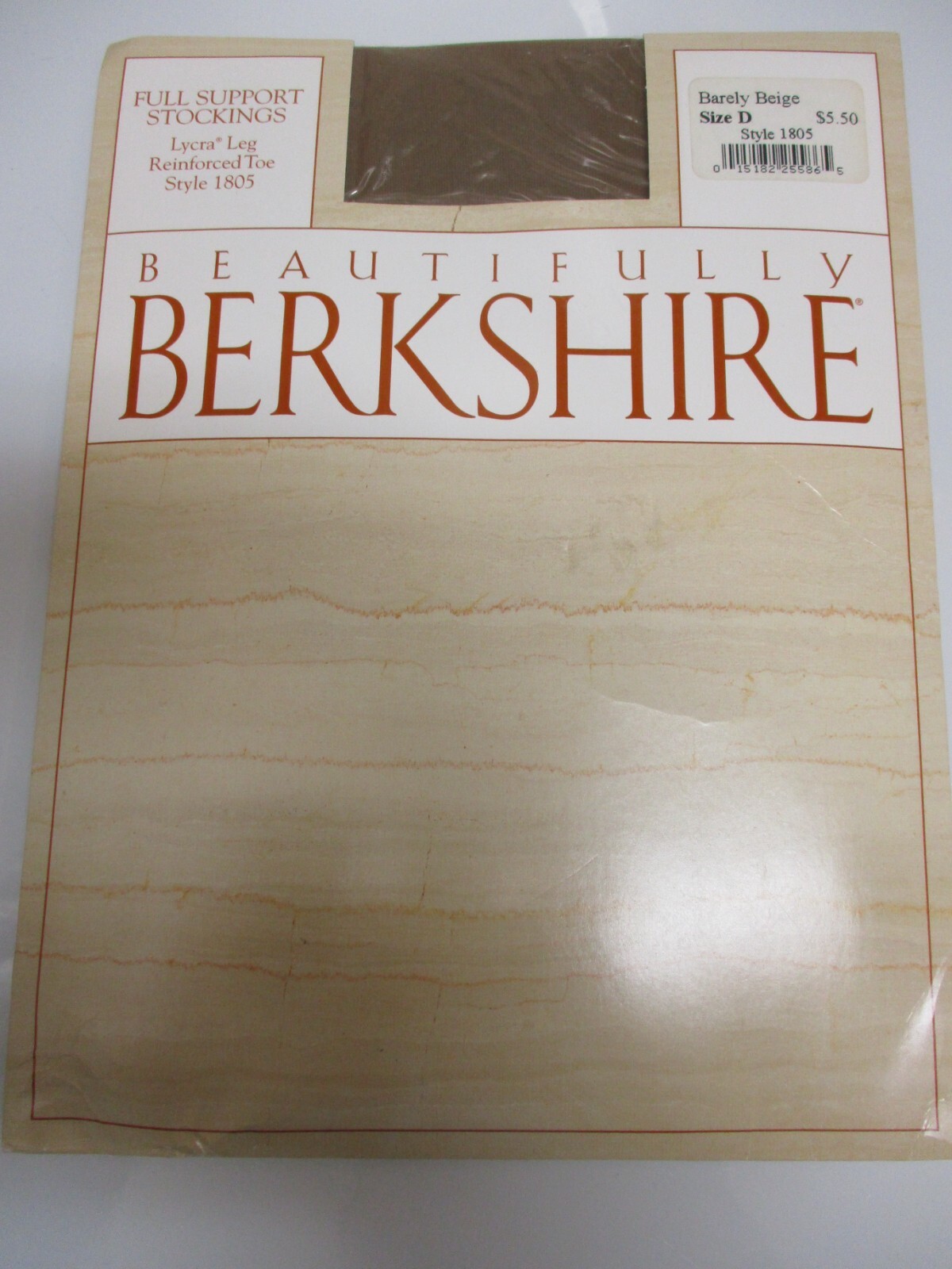 1PR VINTAGE BERKSHIRE RT SUPPORT SHEER NYLON STOCKINGS SZ 10 1/2-11 LONG BEIGE