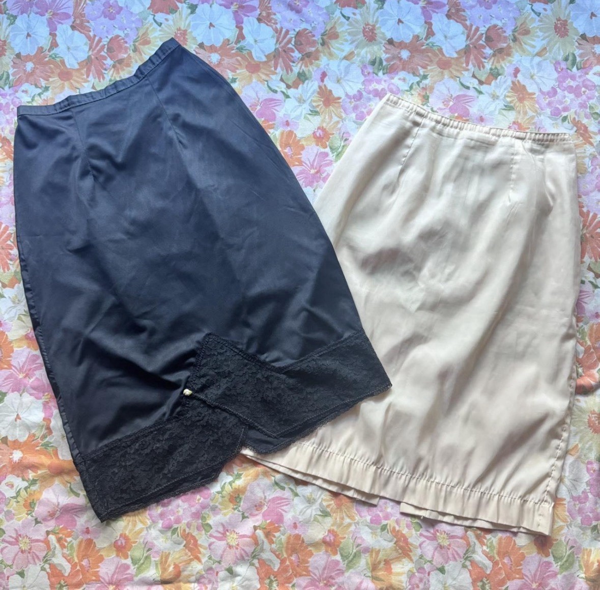 Vintage 1960s Half Slips – American Maid + Skirt Saver – S – Size 24