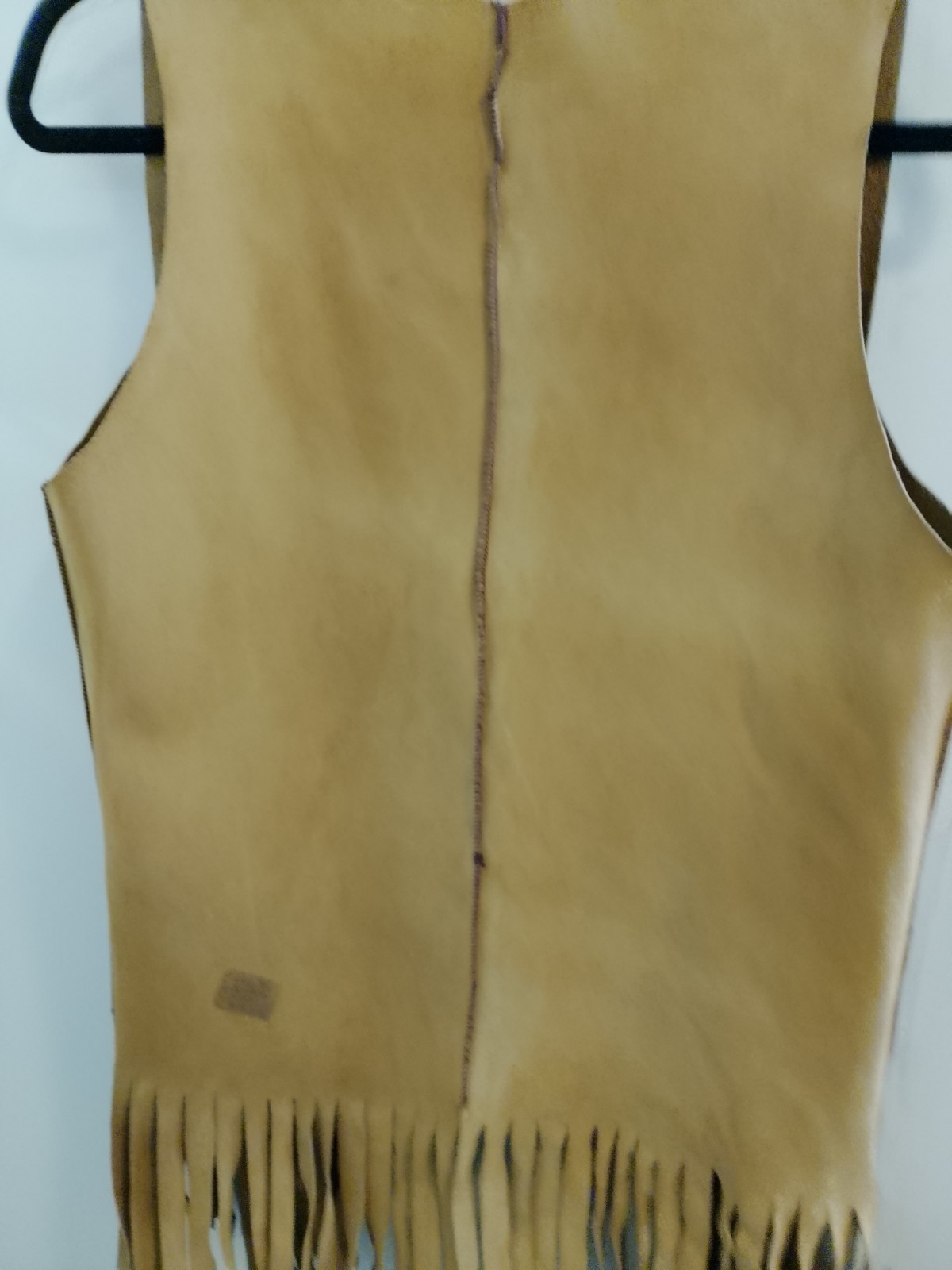 Fringed Leather 2 piece mini skirt and vest. Hippie/Western/Indian See notes