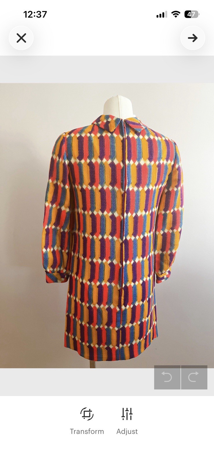1960s Mod Rainbow Vintage Designer Carlye Dress Hudson’s Detroit Woodward Shops!