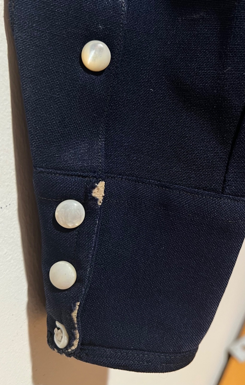 Rodeo Ben Shirt Blouse Vintage 1950s Western Cowgirl Cowboy Snaps XS Navy Blue