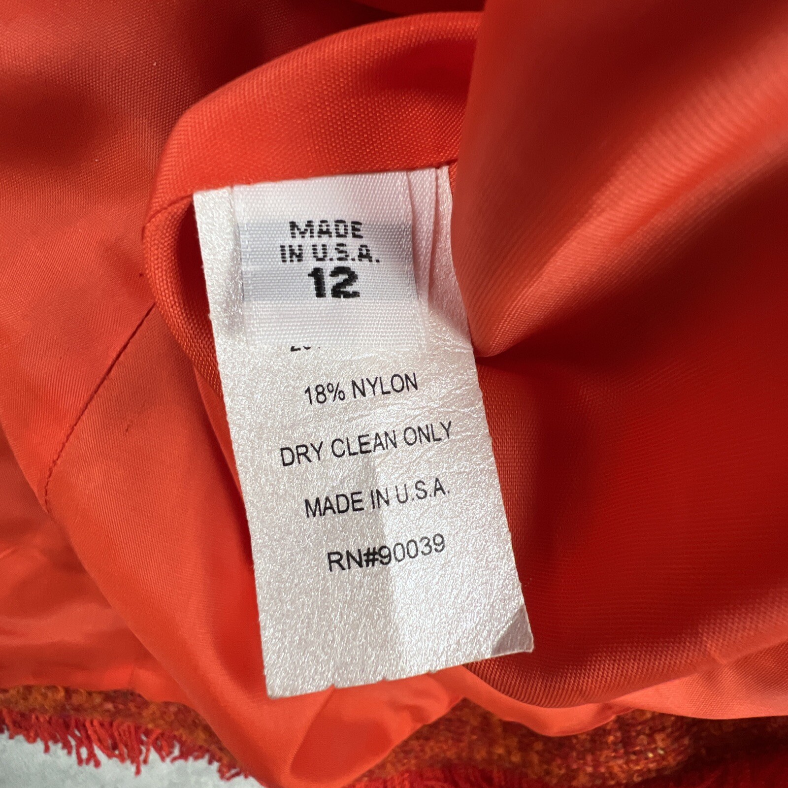 VTG Florine Wachter Bicci Skirt Suit Set Womens 12 Wool Mohair Red Jackie O