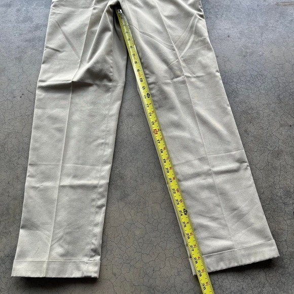 Vintage 70s/80s tan/cream farah trouser pants Talon zipper 27″ waist