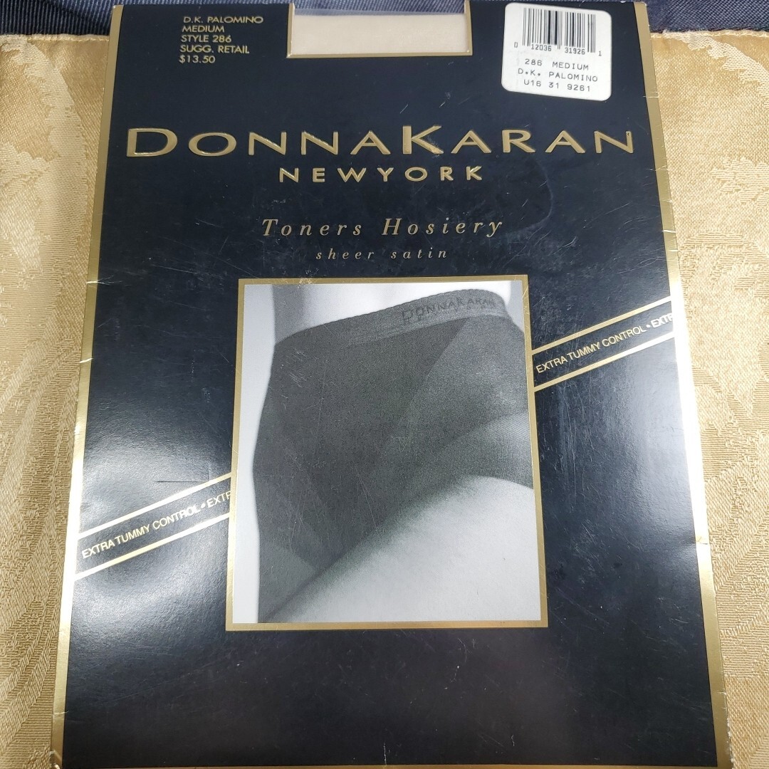 Donna Karan Medium Hosiery Women Palomino Sheer Satin Tummy Control Vintage 1994
