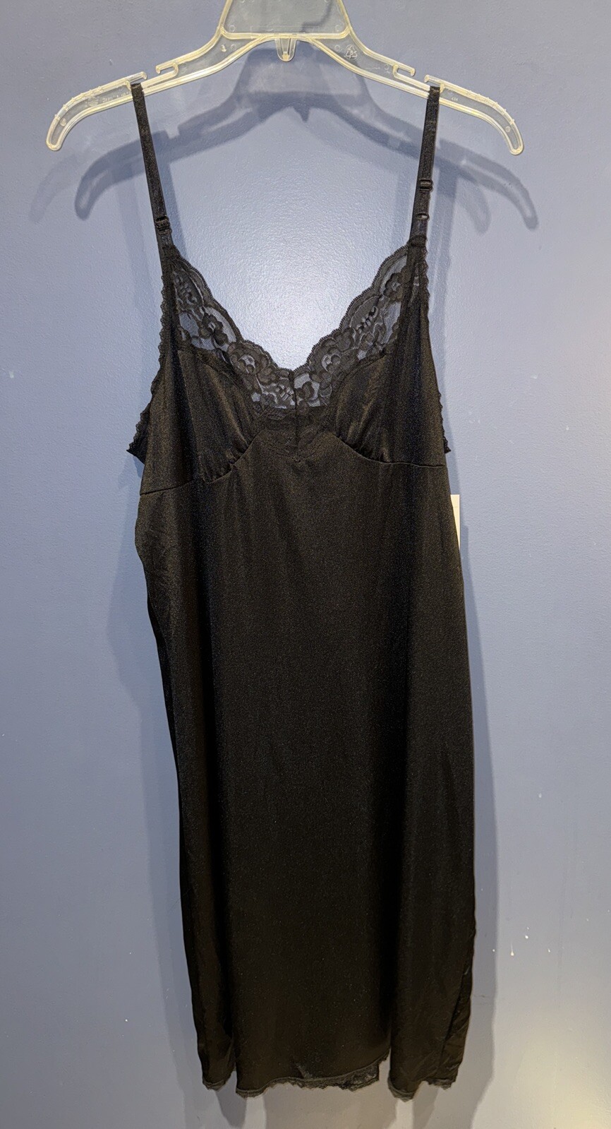 Size 38” Waist Black Full Slip, Adjustable, Vintage Jaclyn Smith Kmart, NWT