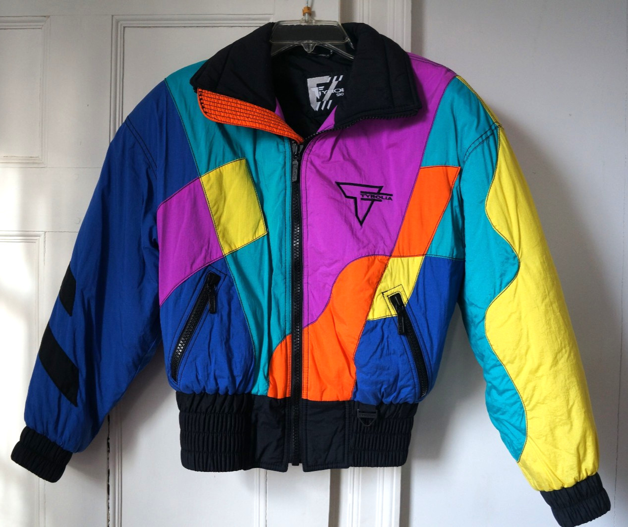 1980s-90’s Tyrolia by HEAD Color Block Ski Jacket Women’s 4 Vibrant multi color