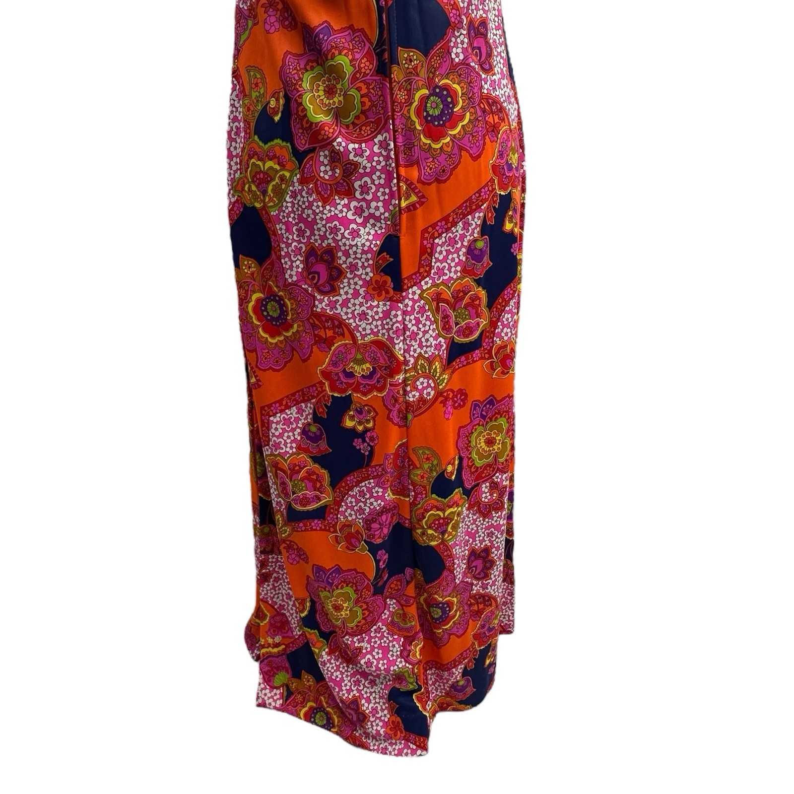 Vintage Catalina 60s Psychedelic Floral Empire Waist Maxi Dress US 4-6 Hong Kong
