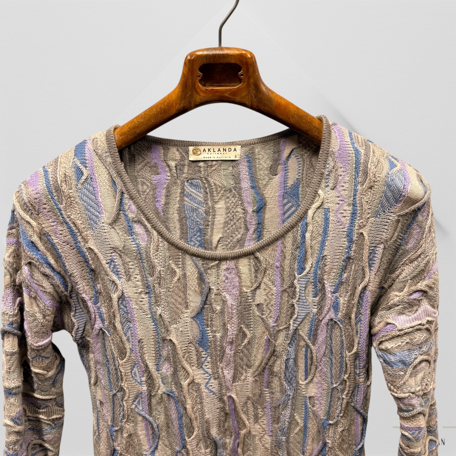 Vintage 90’S Aklanda 3D Knit Wear Sweater Jumper COOGI STYLE Womens S