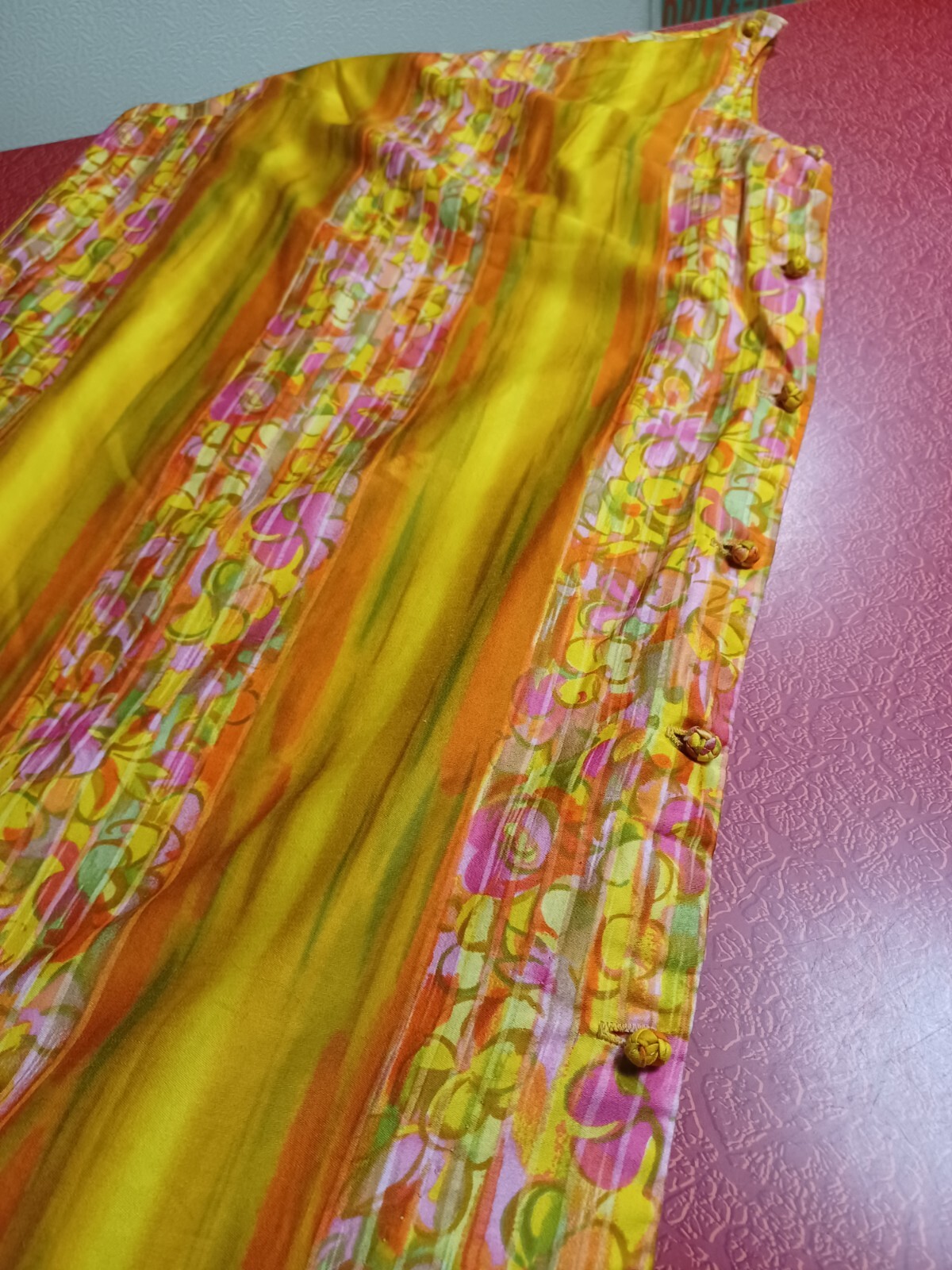 True VTG 1960s Mid-century Authentic Hawaiian Dress Mod Tiki Hawaii Loungewear M