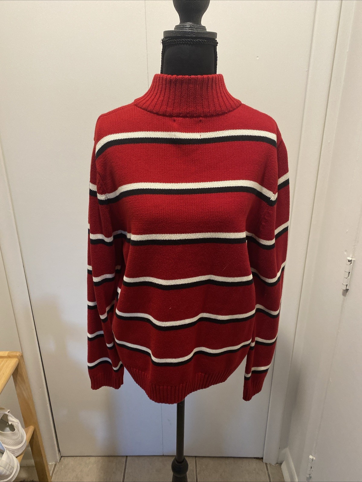 VTG Y2K American Living Ralph Lauren Sweater Size XL Striped Yachting Crest