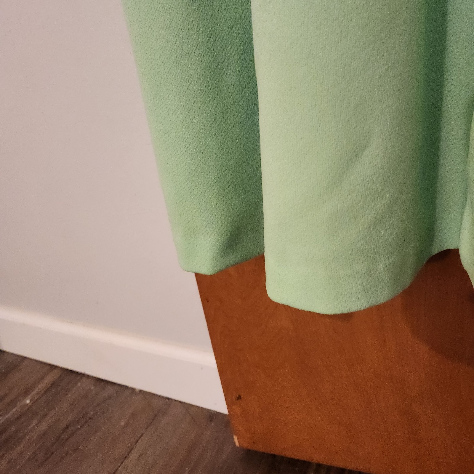 Vintage 70’s Montgomery Ward Maxi Dress Mint Green Poly Zip Back Dress 12 Tall