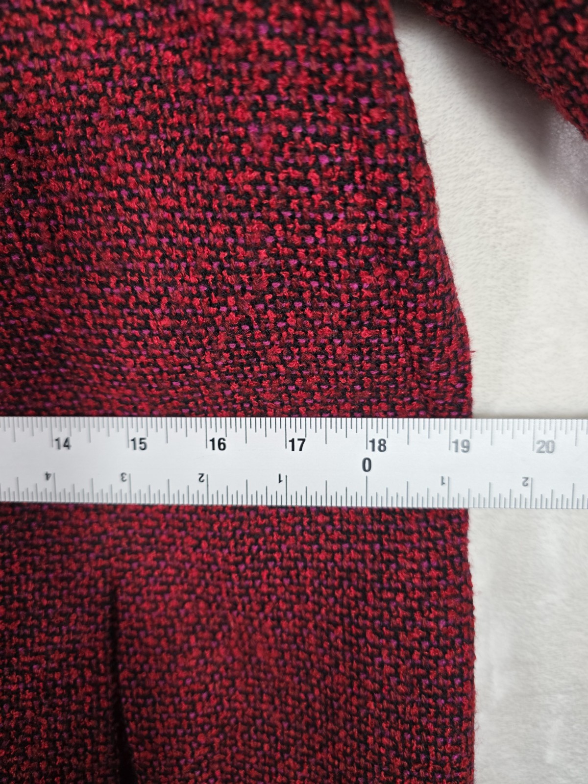 Vintage 90s Norton McNaughton Red Tweed Blazer Jacket Womens 12 Career Chic