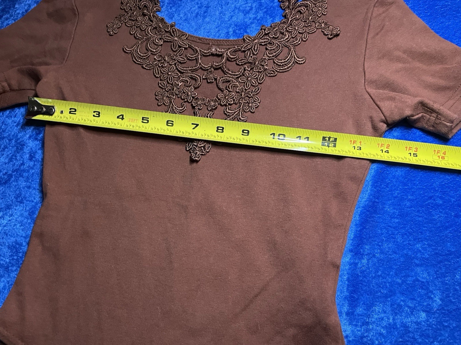 Vintage 90s Contemporary Casuals Bodysuit Western Boho Hippie Small Embroidered