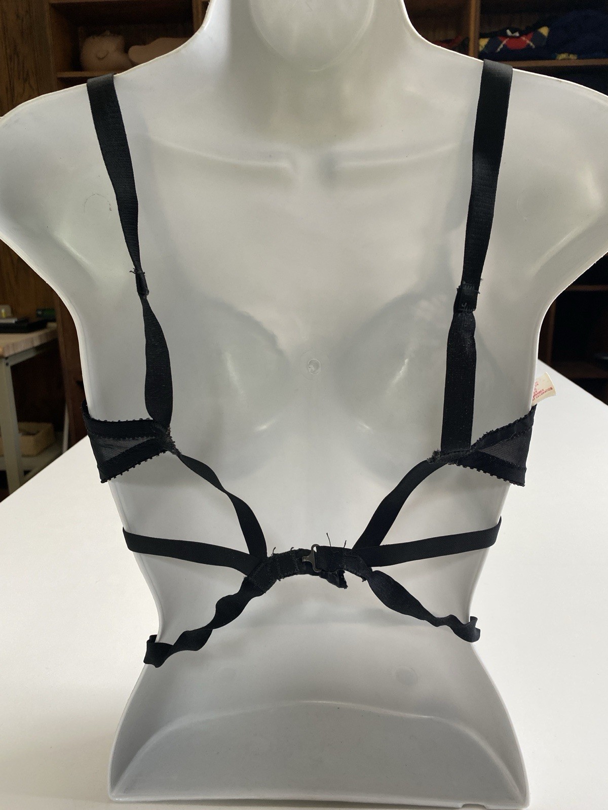 Vintage 50s 60s Lady Marlene 34C Wrap Around Low Back Lace Bra Nylon