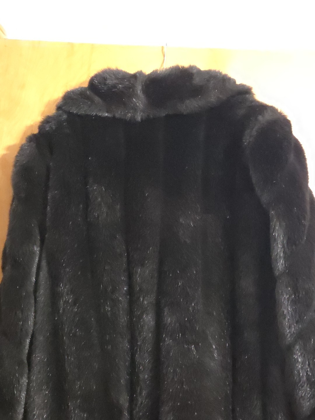 Vtg Woman’s Faux Fur Monterey Fashions Black Coat Made In USA Size 20WP