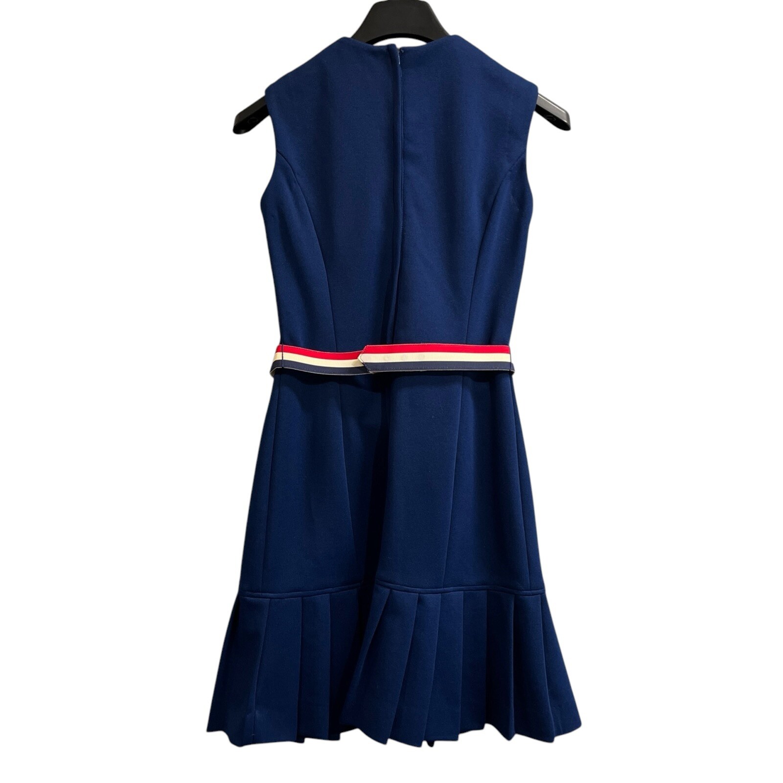 Vintage Joyce Dress Womens 9/10 Blue Pleated Skirt Patriotic 50s Mod Retro USA