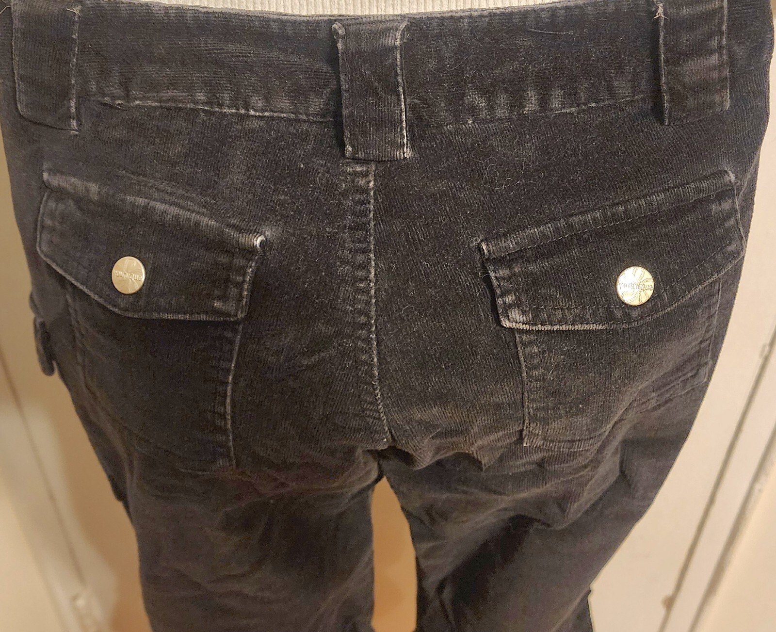 🌐VINTAGE 🌸BRAND NEW no tags🌸 Black Cotton/Spandex Cargo Pants size 5