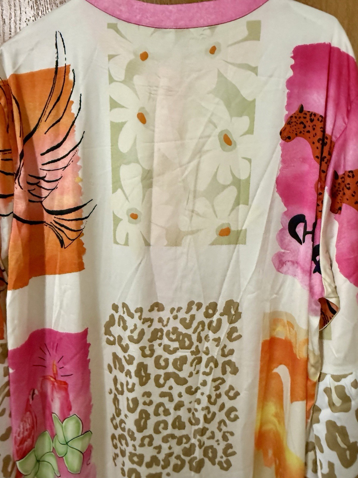 Ariel California Designer Floral Satin Kaftan Maxi Robe Gown New