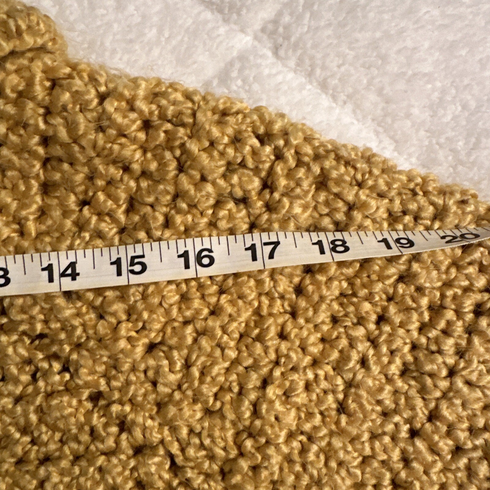 Vintage Mustard Yellow Crocheted Cardigan Boho Grandma Chic 20” Soft Sweater