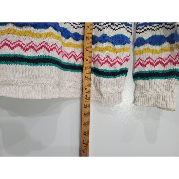 Editions by Van Heusen Vintage 90s Geometric Knit Sweater Multi Color Large