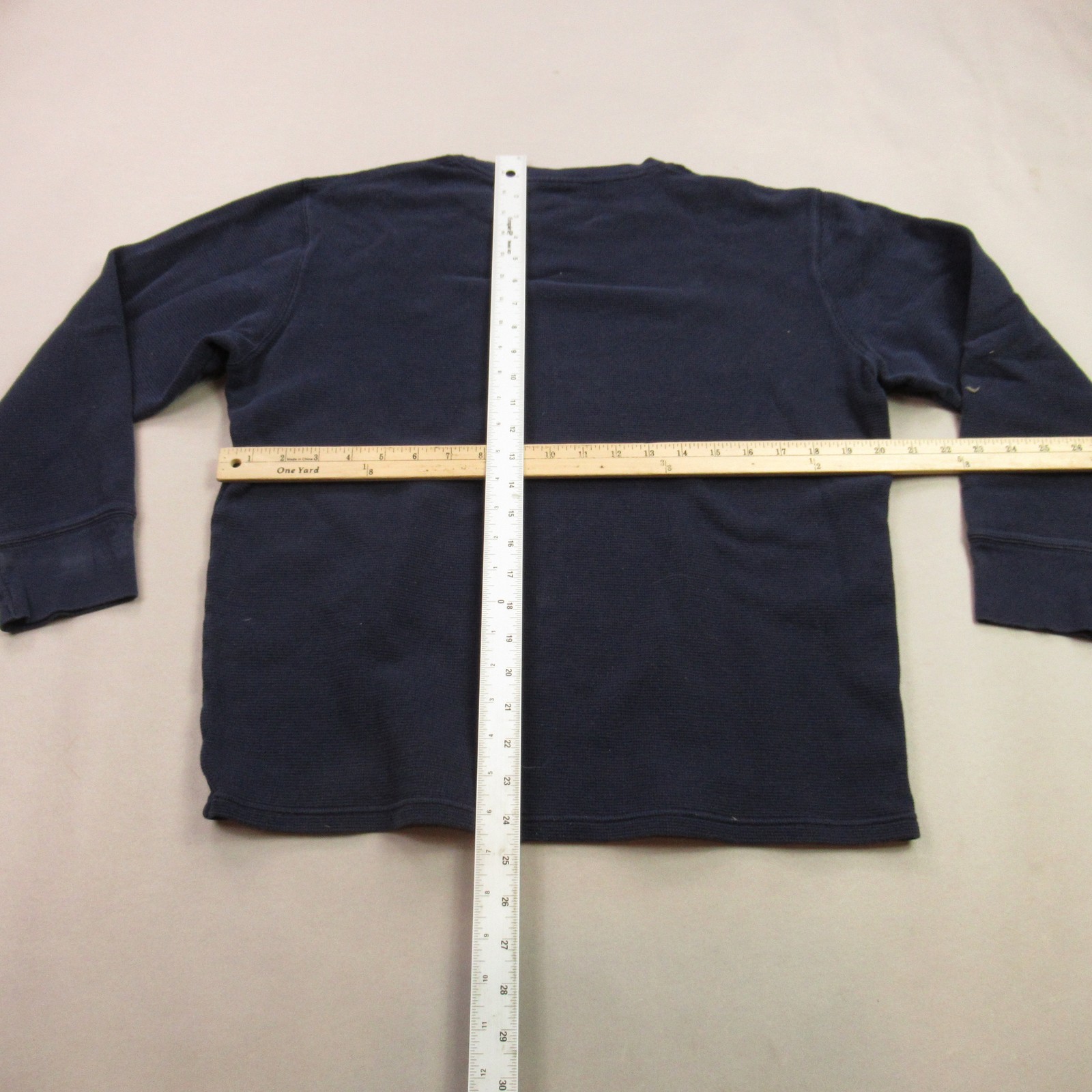 Polo Ralph Lauren Men’s Thermal Waffle Knit Sleepwear Shirt Navy Blue Size L