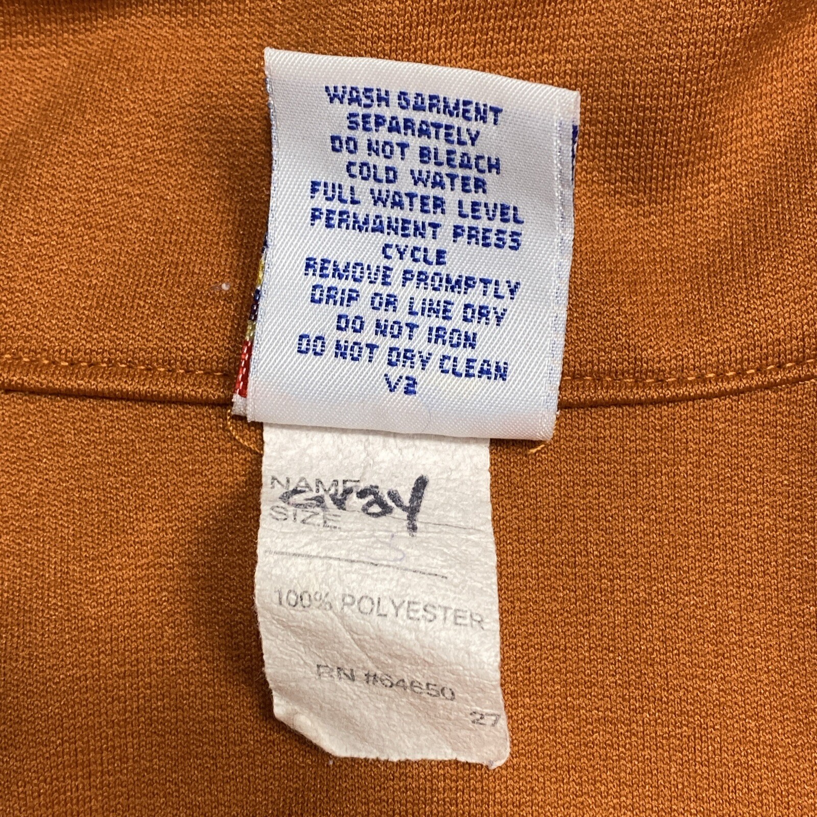 Vintage Varsity Spirit Fashions Cheer Full Zip Jacket Sz S Orange Made in USA