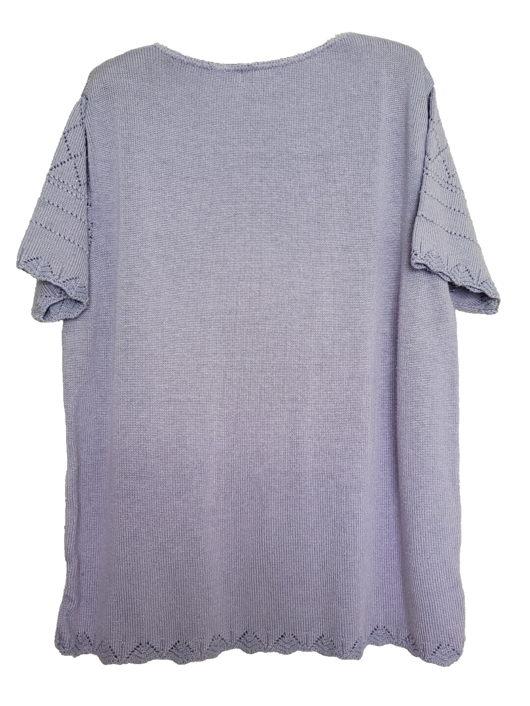 Vintage Yarnworks Sweater Top Women’s XLP Petite Lilac Knit Made in USA