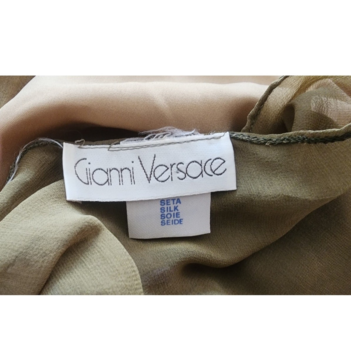 VTG 1970s Gianni Versace RARE Dress Silk Tropical Parrot Print Spaghetti Straps
