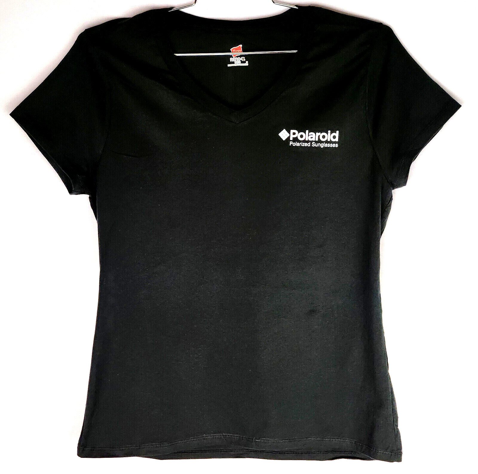 Polaroid Polarized Sunglasses Women’s Vintage T-Shirt Black V-Neck Hanes Cotton