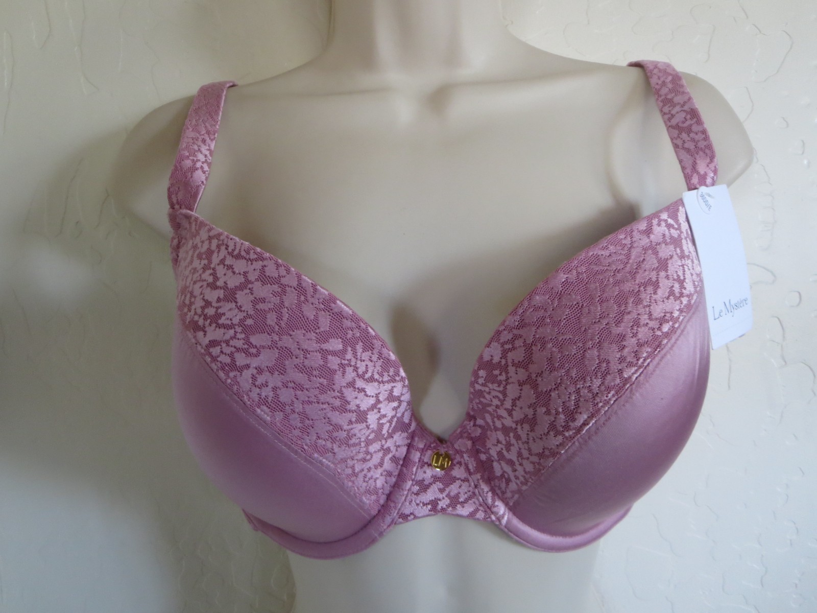 LE MYSTERE SAFARI PLUNGE T-SHIRT UNDERWIRE BRA #9978, COLOR ROSETTE, NWT $68