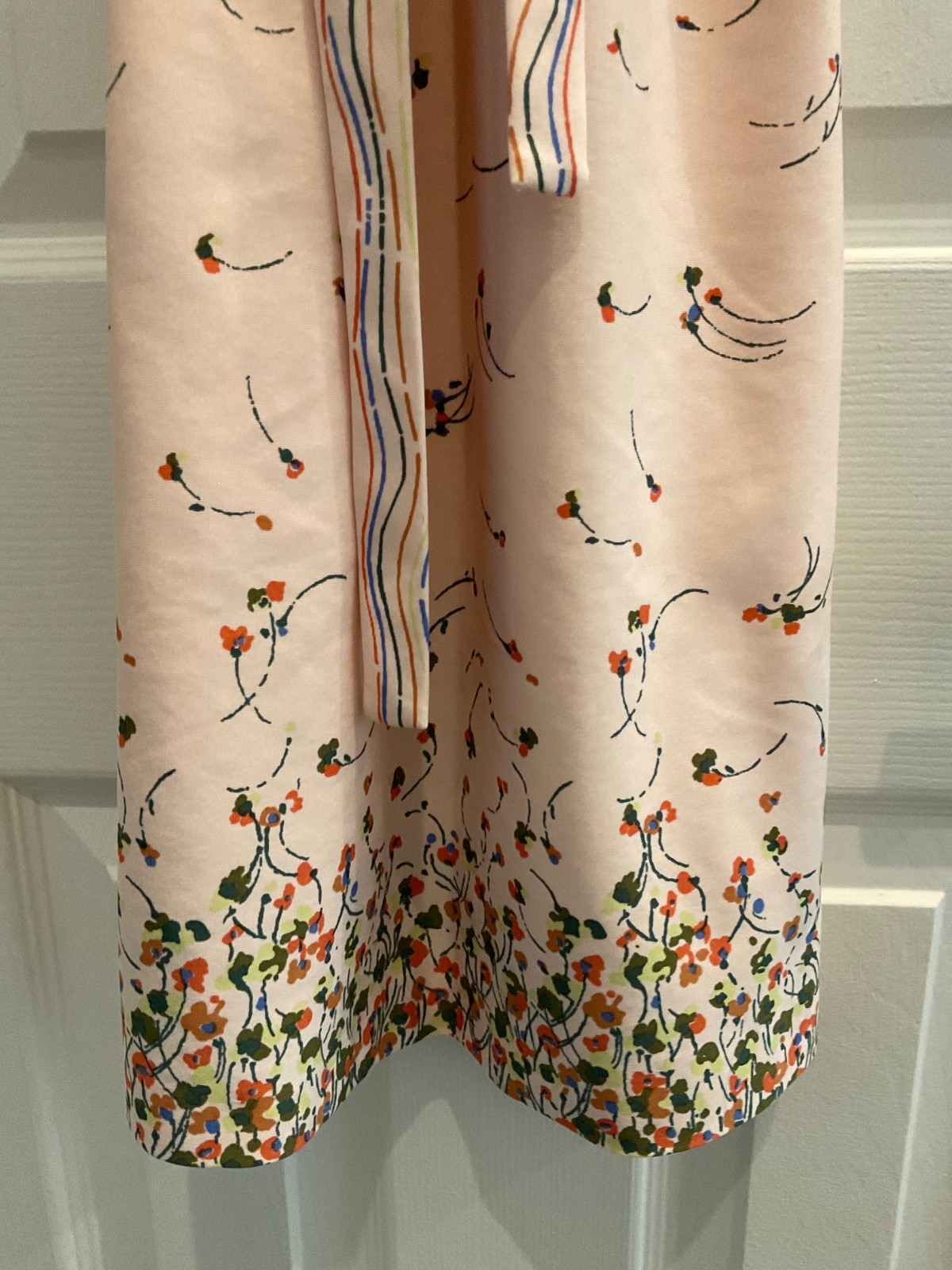 Vintage Robby dress by Mr George peach/ pink hue with flowers midi