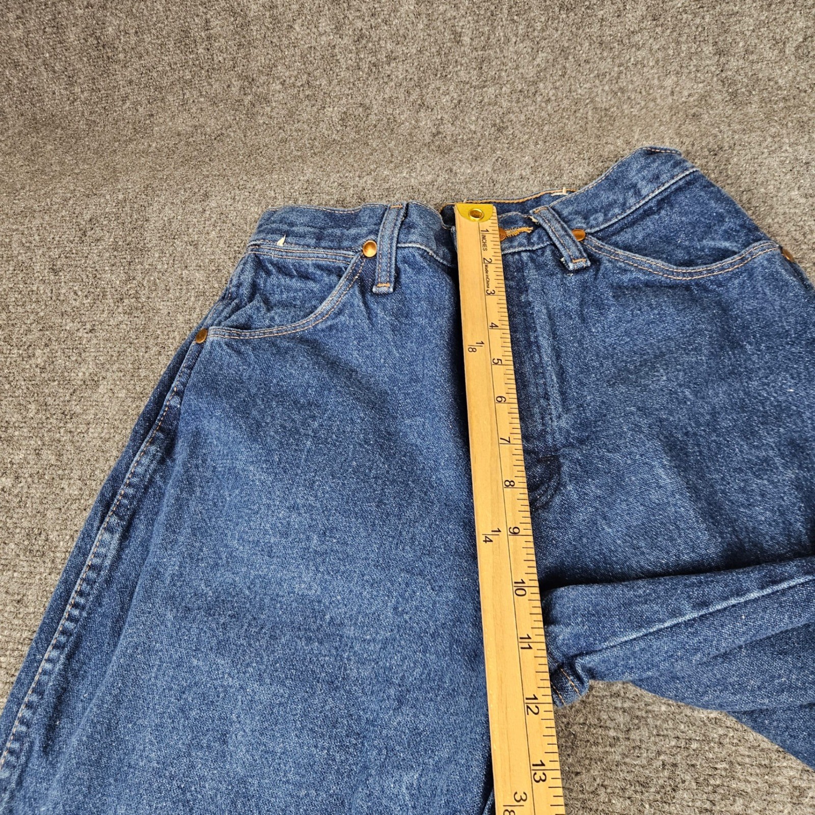Wrangler 12MWZG Vintage High Waisted Western Jeans Made in USA Blue 5/6 x 34
