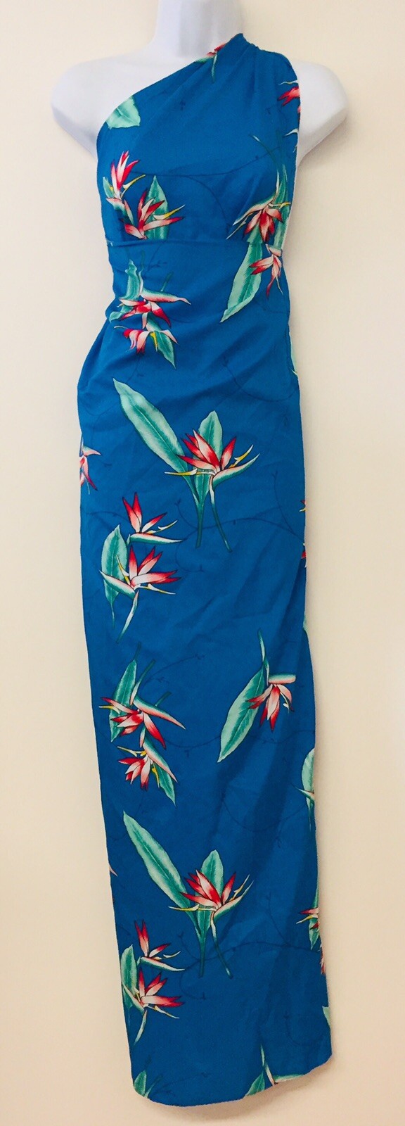 Blue Hawaii Sportswear Sarong Swim Wrap Honolulu Vintage 1980s Birds of Paradise
