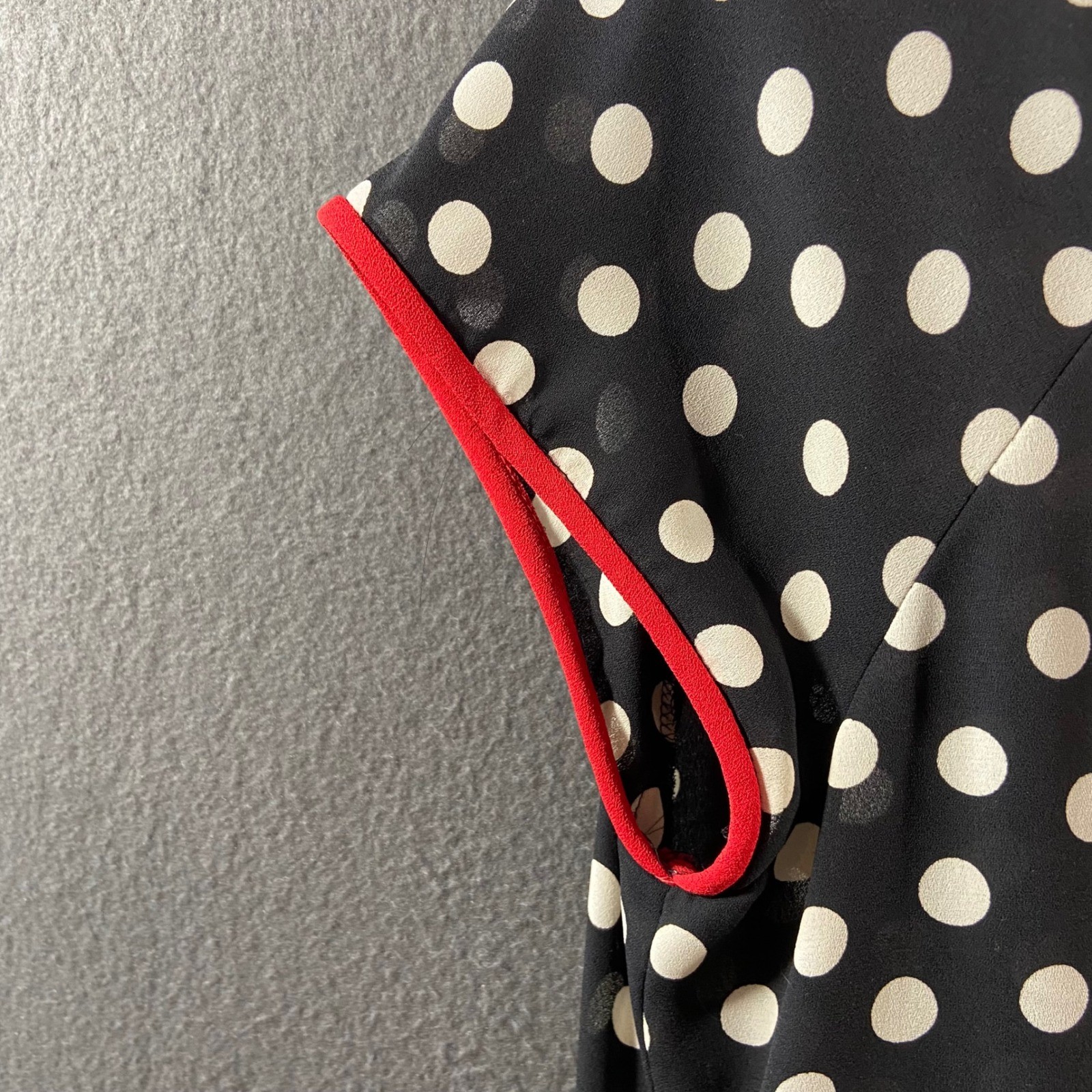 vtg women Polka Dot Maxi Dress 10 Red retro rockabilly pinup 50s swing bombshell