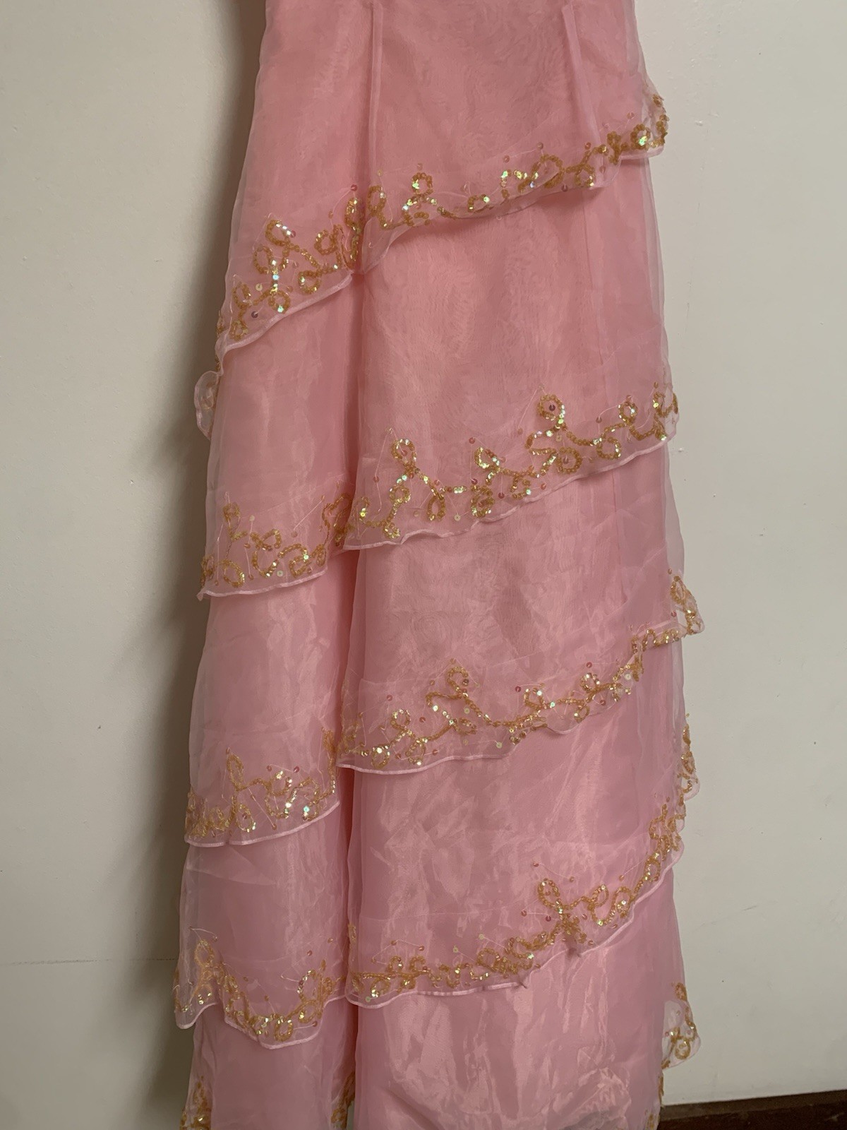 Vintage Late 90s Jodi Kristopher Corset Back Sequined Princess Gown Size 1