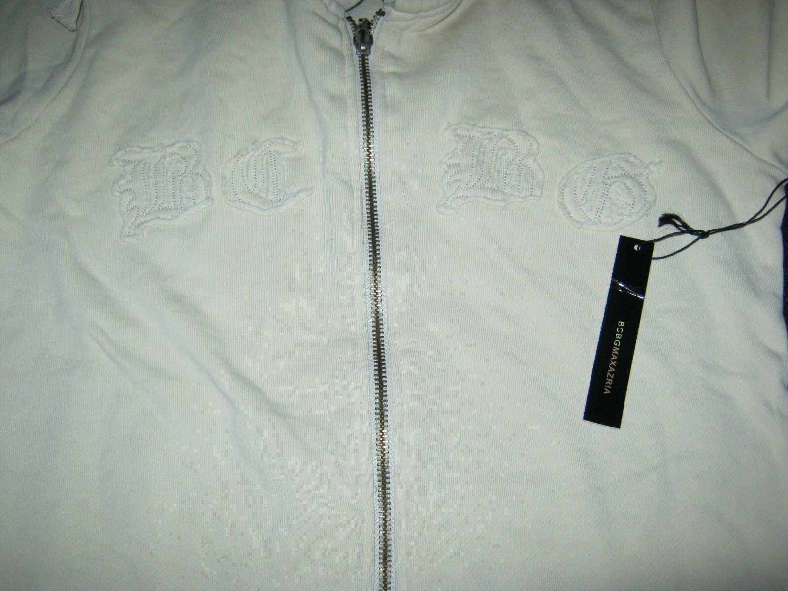 NWT BCBG MAXAZRIA Hoodie BEIGE S Tag 17″ Armpit to Armpit 26″ Neck to Waist