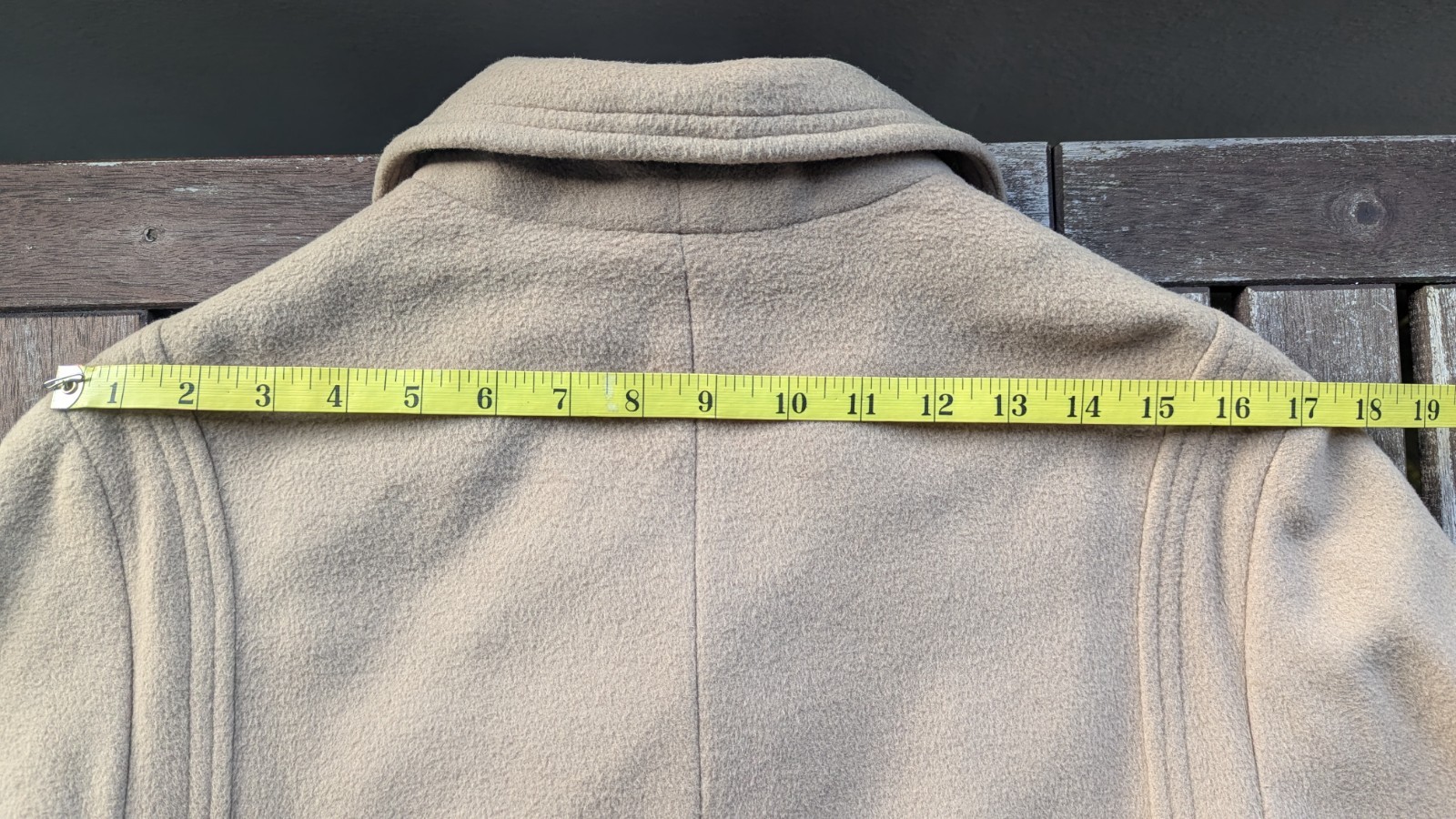 Vintage | Beige Belted Wool Overcoat | Fits Medium to Large
