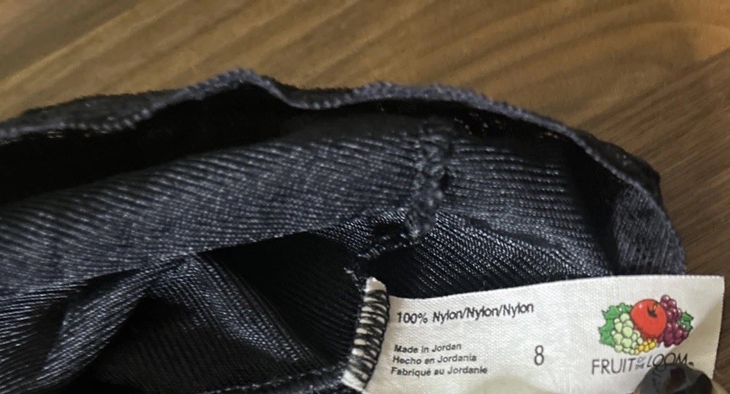 Vtg Fruit Of The Loom Panties Sz 8 Black Silky Nylon Lace Hi Cut Side Tag NOS