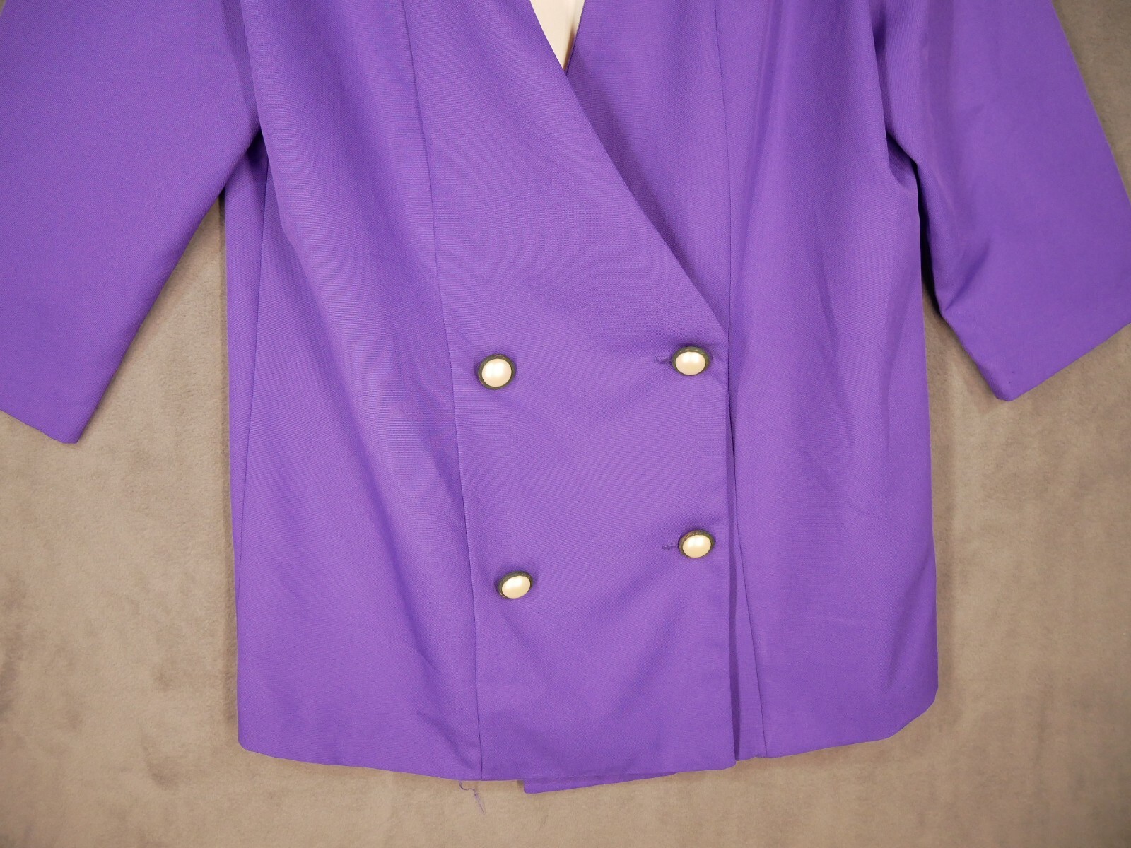 Vintage 80s Purple Blazer Women’s Size 12 Career Removable Dickie