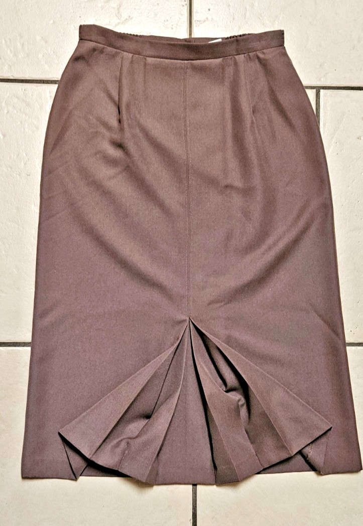 Vintage Tan Jay 2-pc Skirt Suit Jacket Size 10 Soft Brown Wool Blend USA Made
