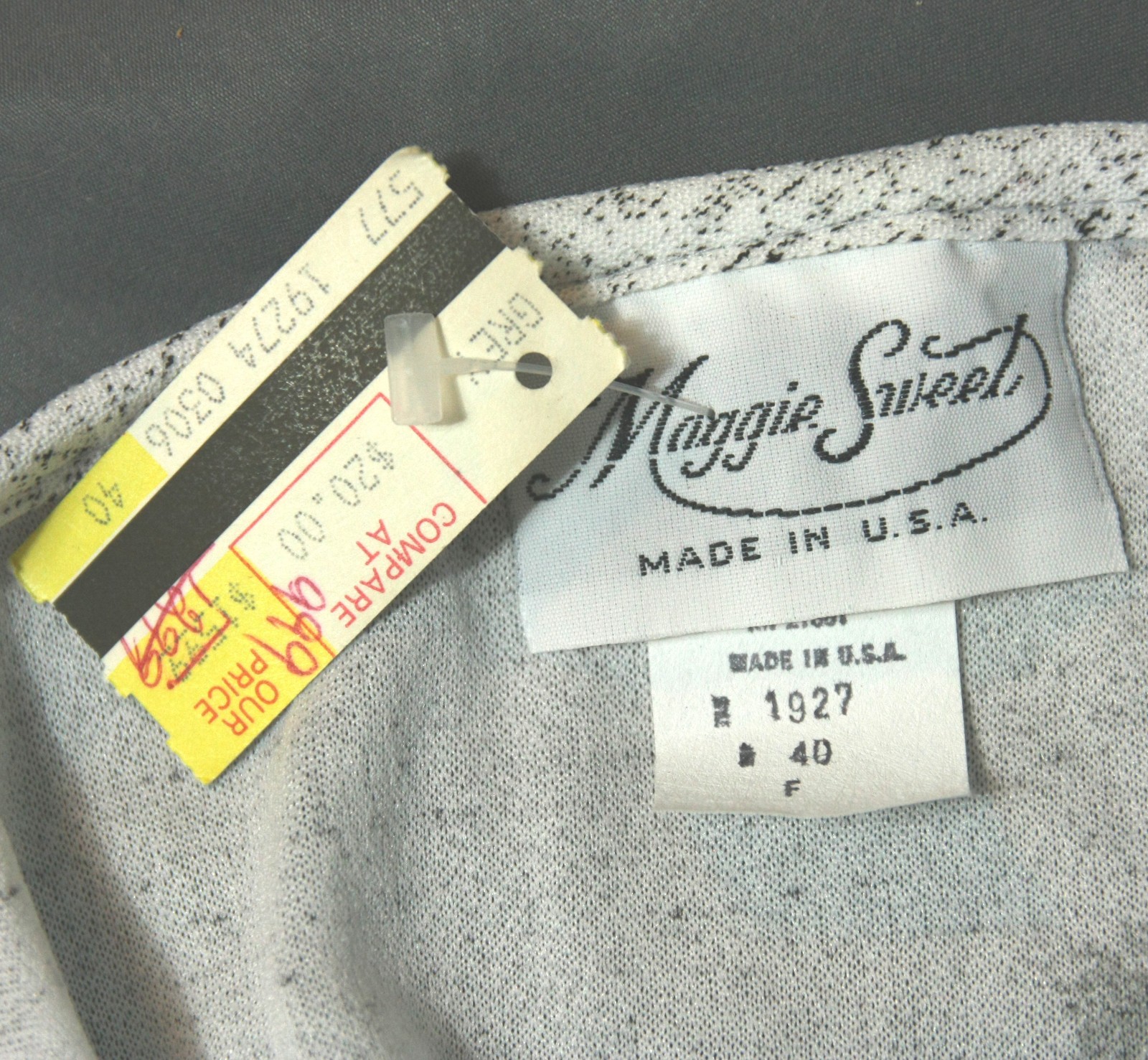Vintage Unworn w Tags Maggie Sweet Floral Batwing Tie Tunic Blouse Top M 1980s