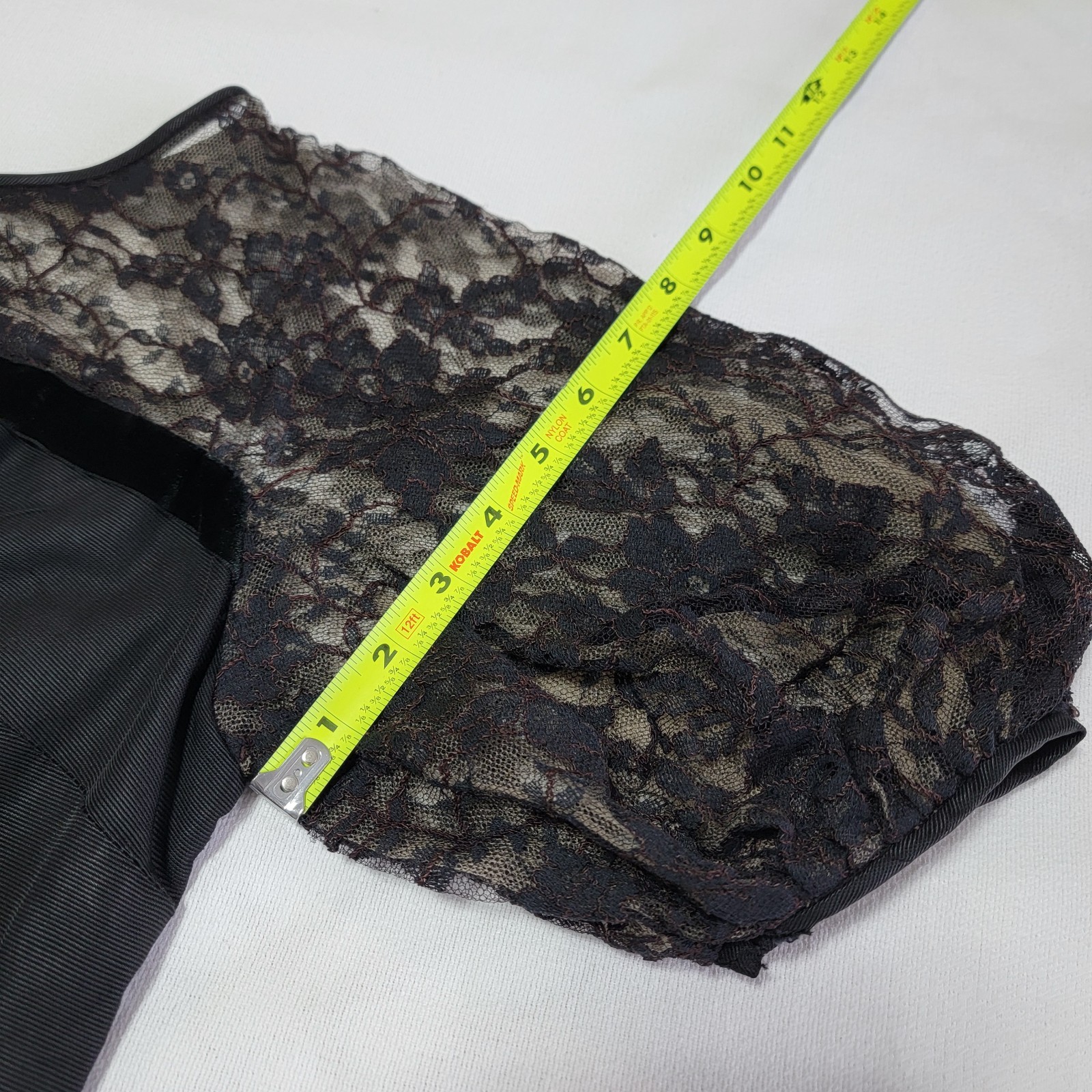 Vintage 40s Maxwell Black Lace Cocktail Dress Womens Size S/M