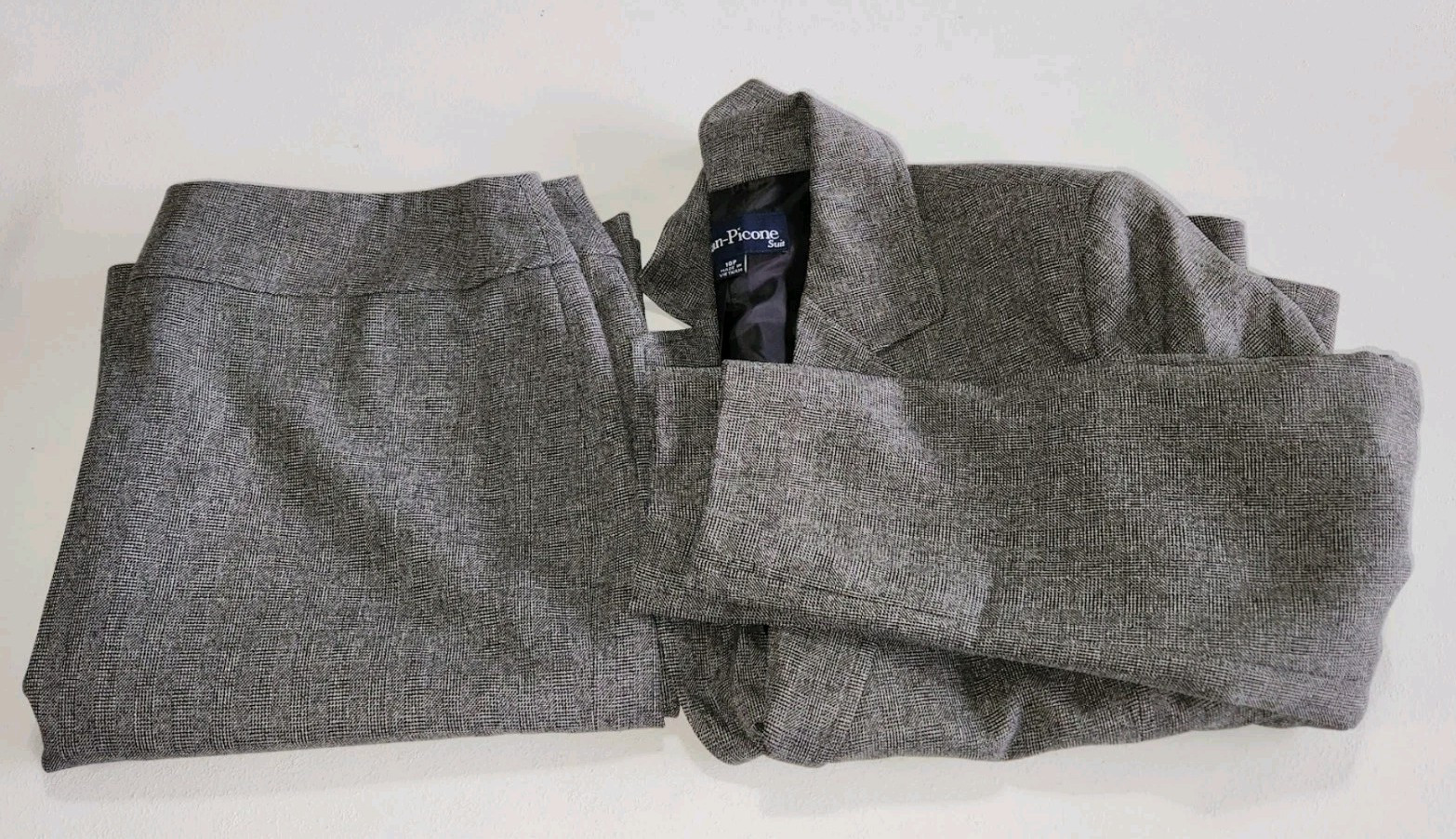 Vintage Evan Picone Womens Gray Lined Blazer Skirt Suit Set Size 10p – EUC
