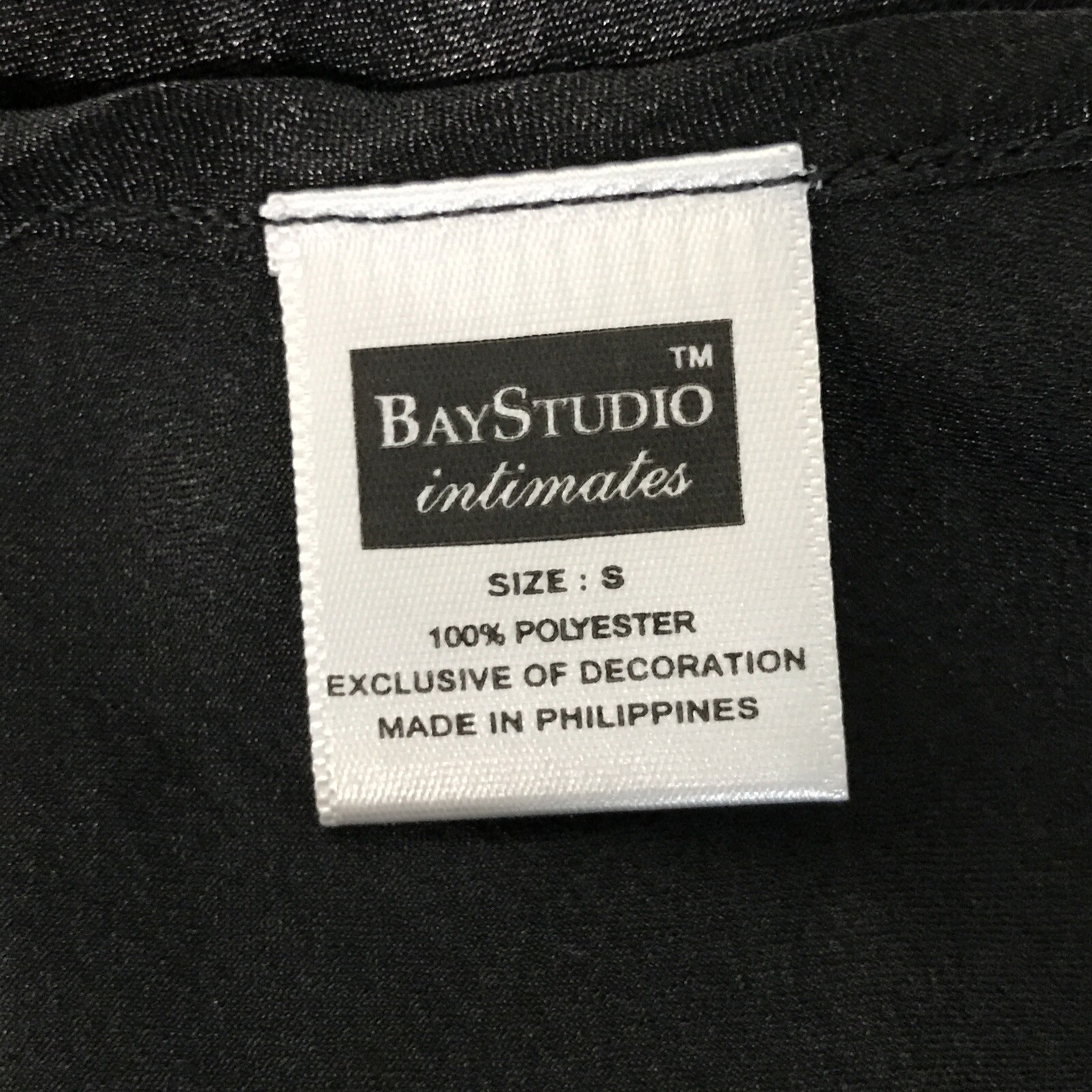 Bay Studio Slip Shirt Top ~ Sz S ~ Black ~ Sleeveless ~ Lace Trim