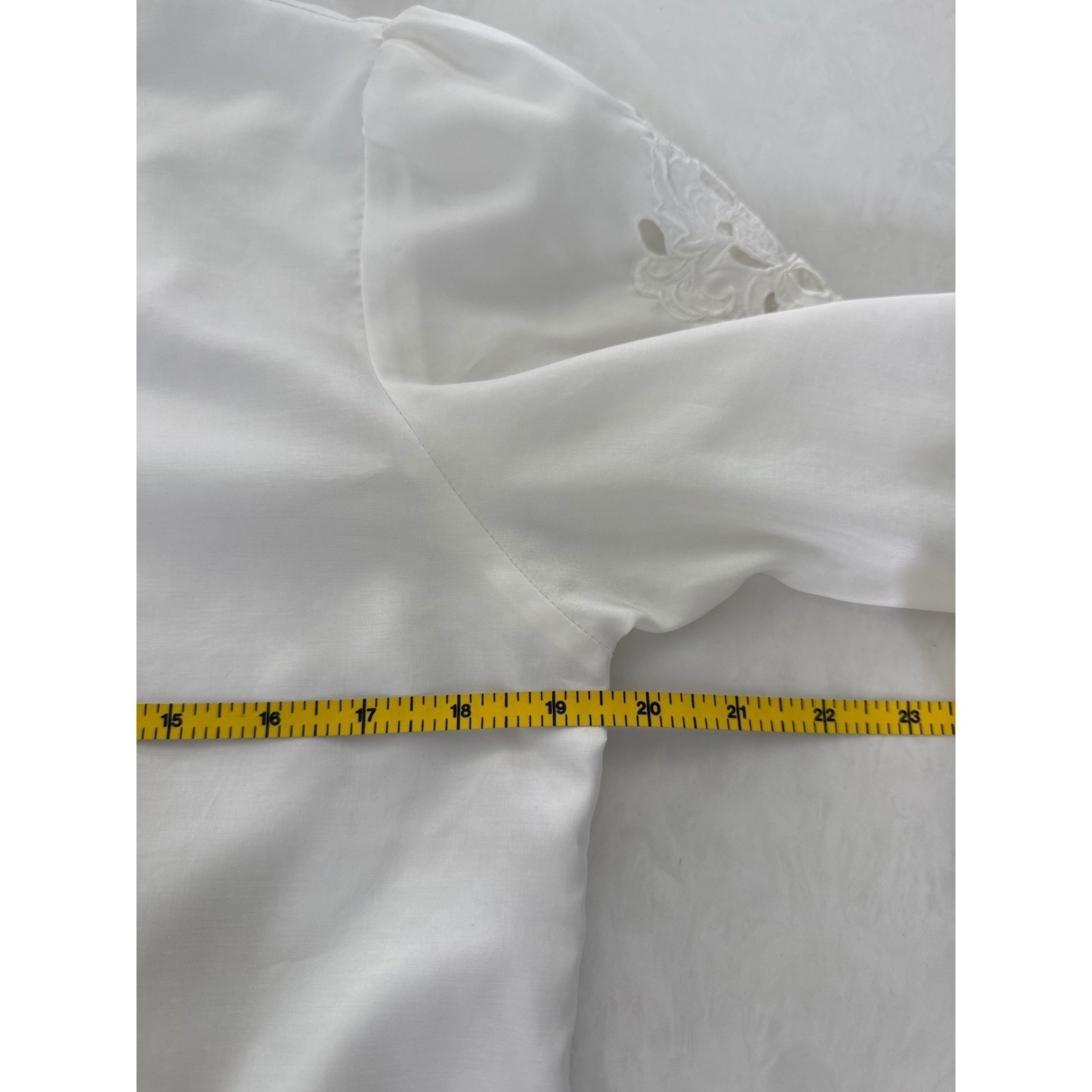 VTG Womens Victorian Revival Cottagecore Blouse White Size 8 Prairie Romantic