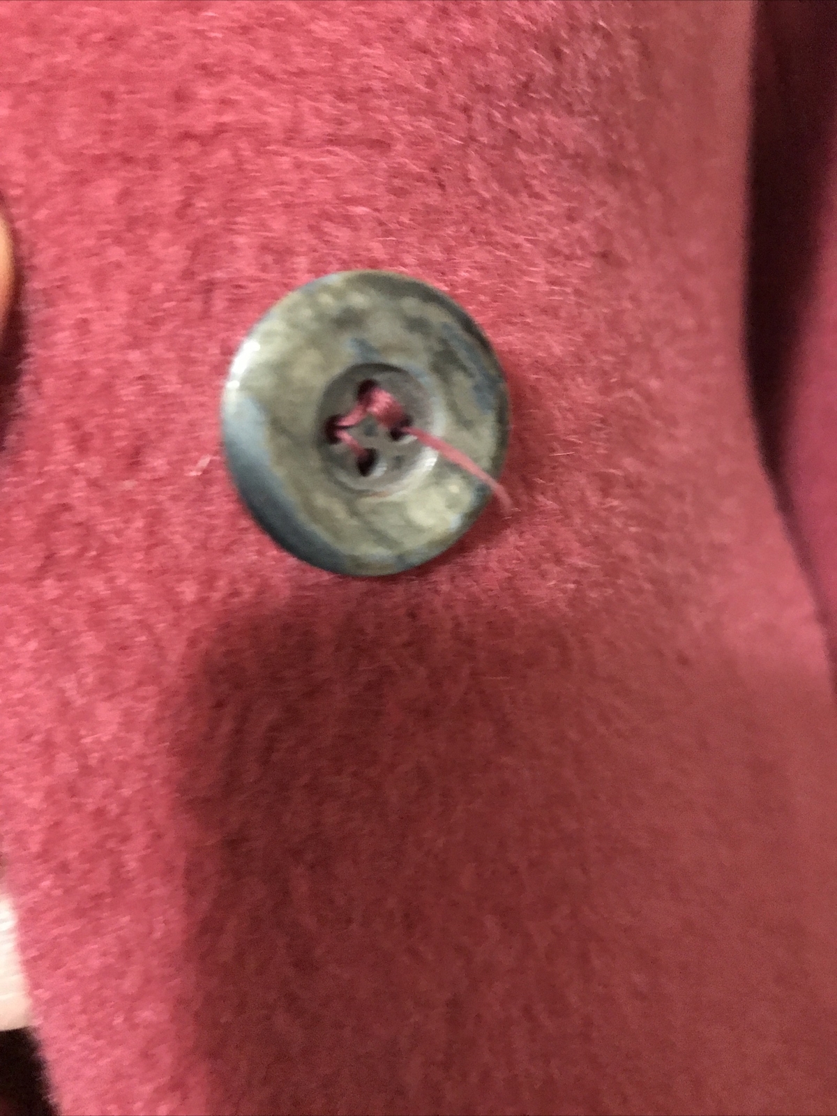 Forstmann Fabrics Vintage Cranberry Red 100% Wool Classic Fitted Coat Size S/M