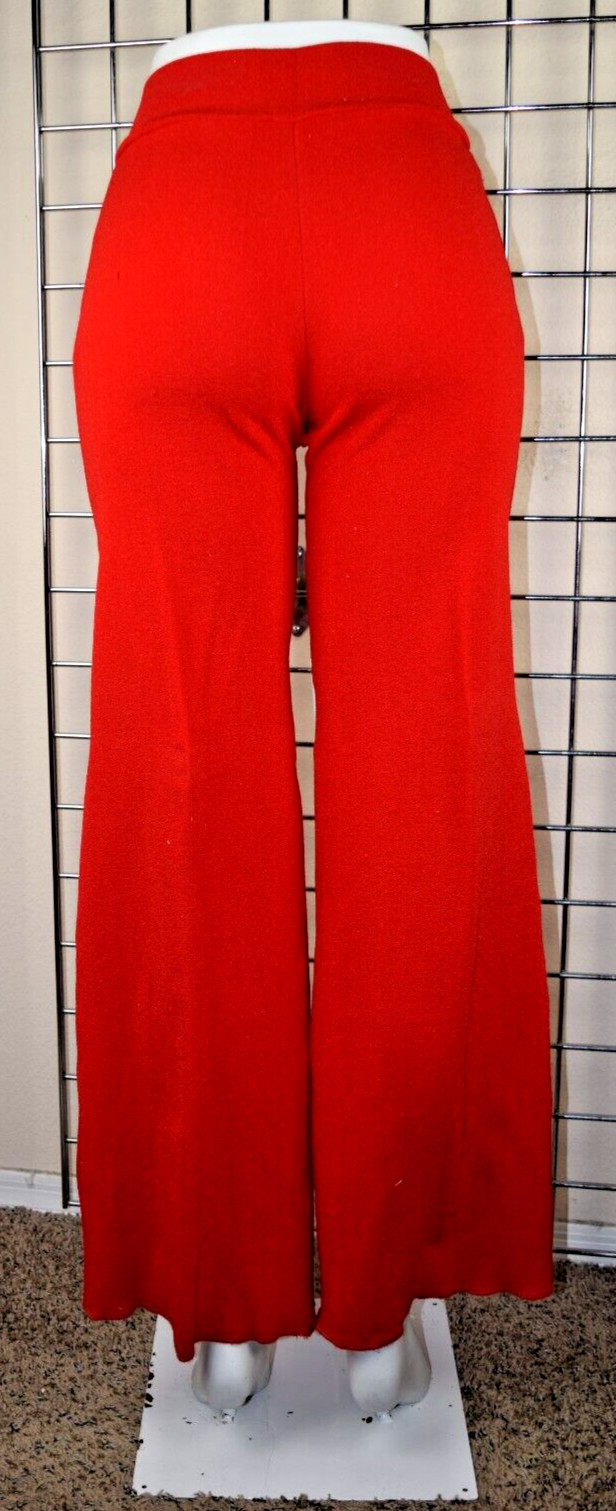 Vintage Pants Movin USA Bodywear W22 L31 80s Vibrant Red Soft Textured Cotton