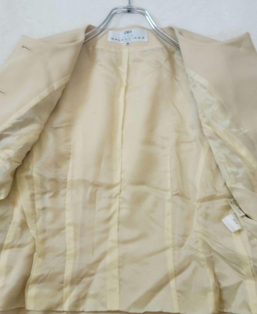 Vintage La Mode Paris Wool Blazer Jacket Beige Classic Elegant France